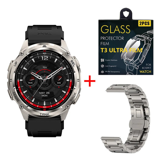 KOSPET TANK T3 Ultra 2 GPS Smart Watch Men Bluetooth Waterproof