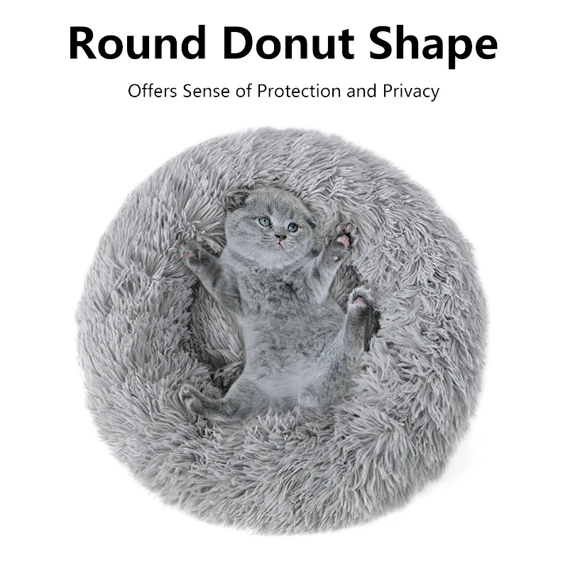 40-100cm Fluffy Pets Dogs Beds Large Round Dog Bed