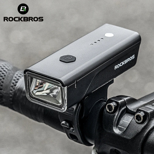 ROCKBROS Bicycle Light 260LM 1500mAh Handlebar Type-C Rechargeable Waterproof LED Flashlight