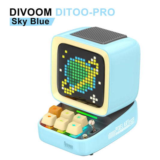 Divoom Ditoo-Pro Retro Pixel Art Bluetooth Portable Speaker Alarm Clock DIY LED Display Board Cute Gift Home Light Decoration
