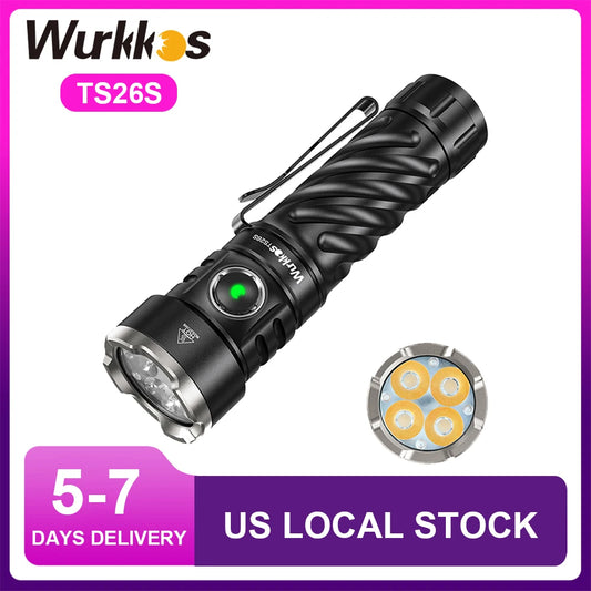 Wurkkos TS26S Rechargeable 21700 Powerful Flashlight 3100LM