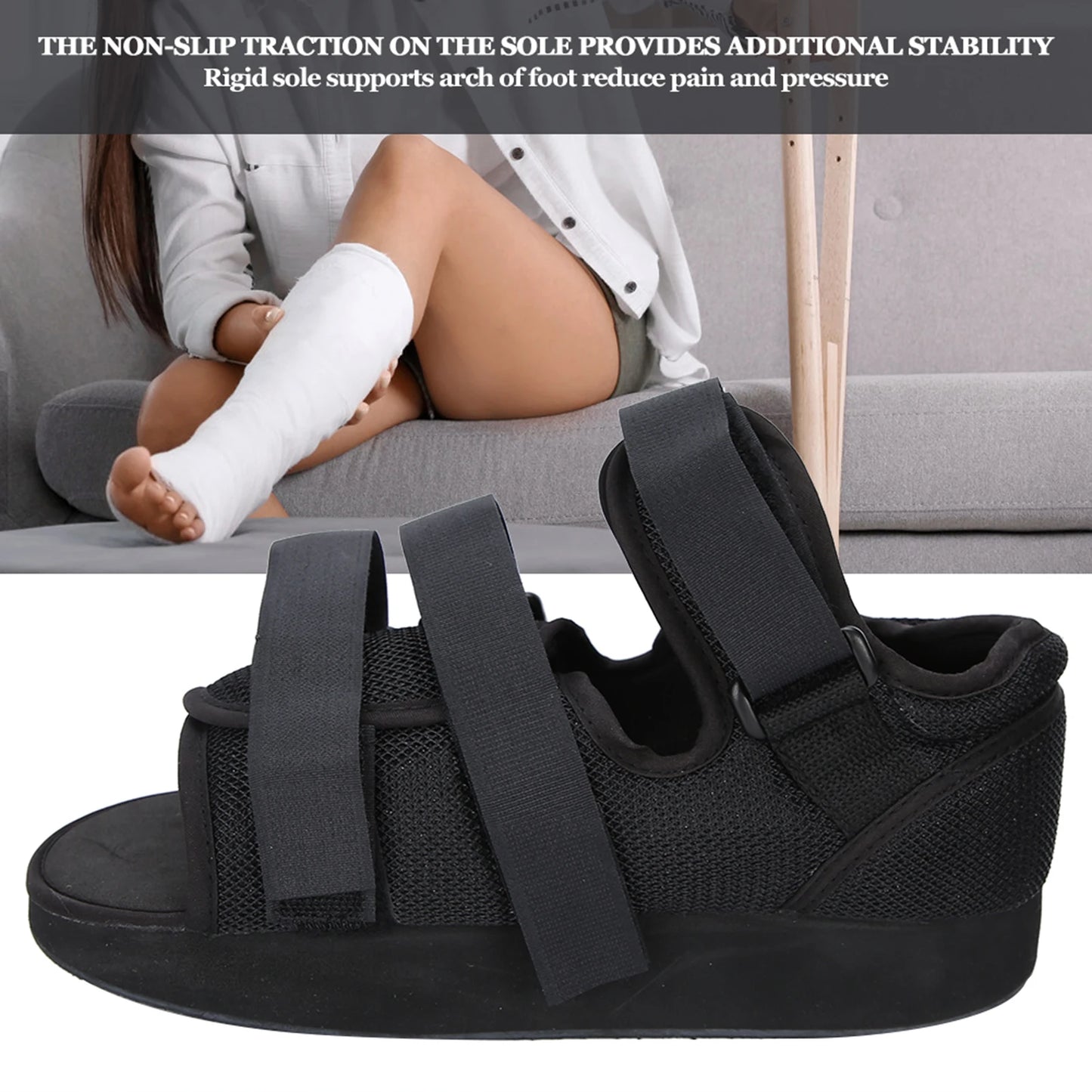 Breathable Flat Shoe Lightweight Toe Walking Boot Shoe Foot