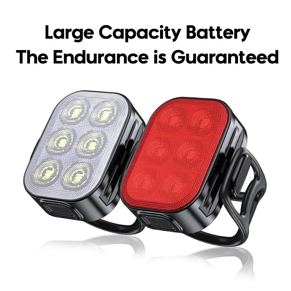 CYCLAMI 500 Lumens Bicycle Headlight Tail Light MTB Road Bike Bright Flashlight Waterproof LED 12H Type-C