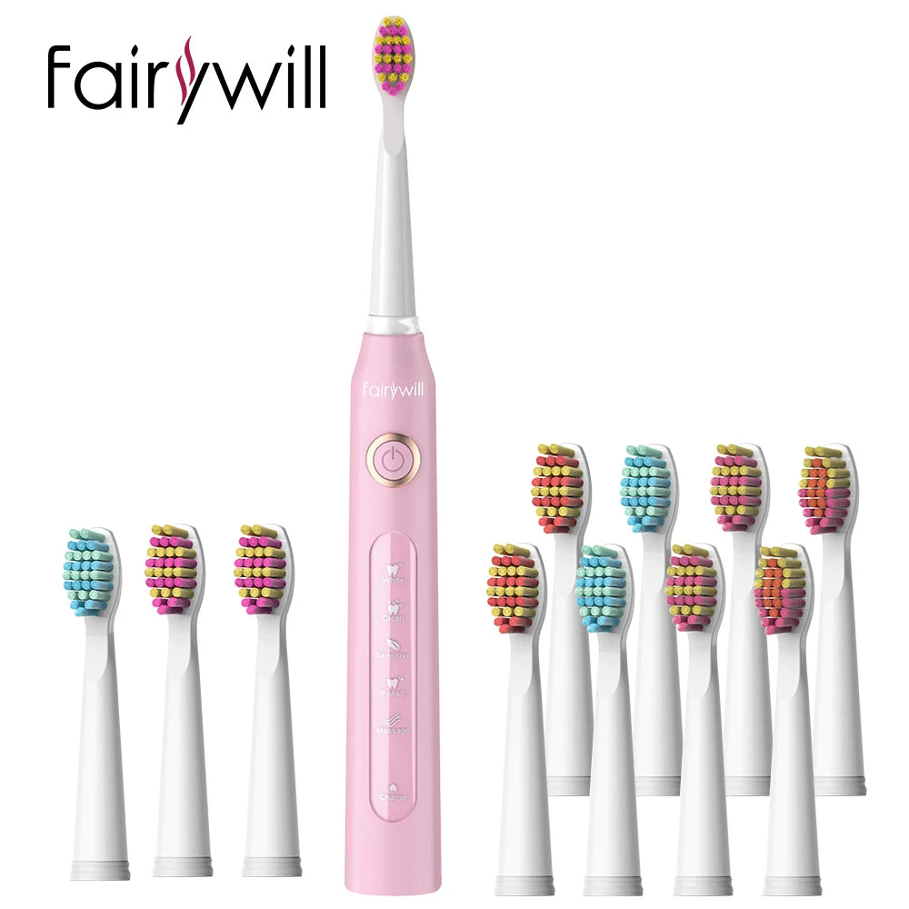 Fairywill Electric Sonic Toothbrush FW-507 USB Charge Waterproof