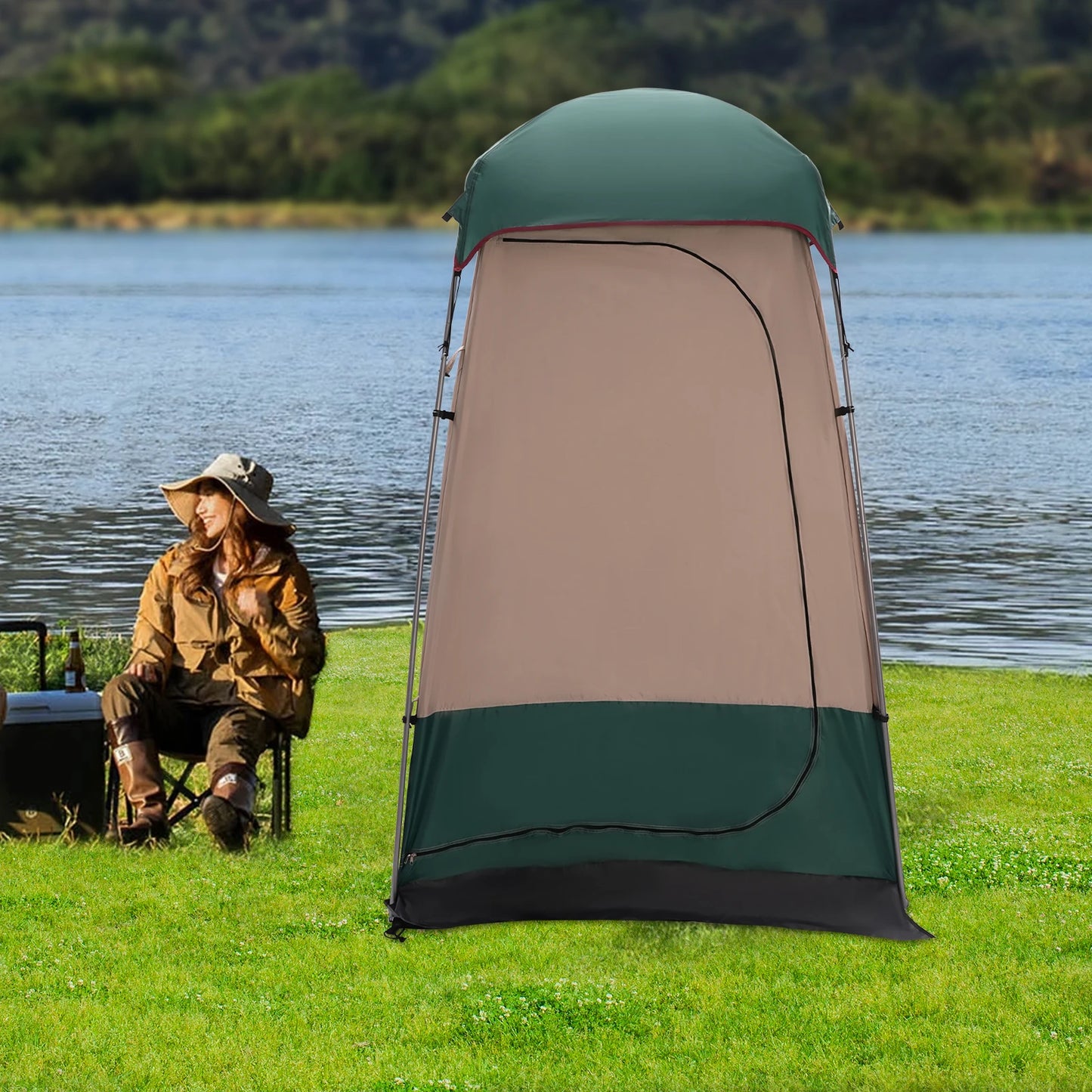4-Person Waterproof Tent with 1500MM Pressure and Easy Setup