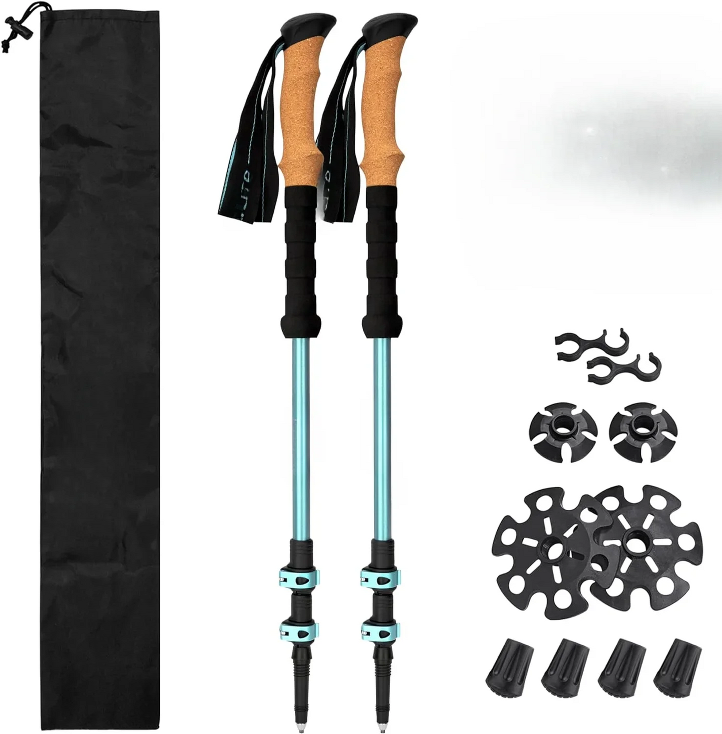 Trekking Poles for Hiking and Walking - Lightweight 7075 Aluminum