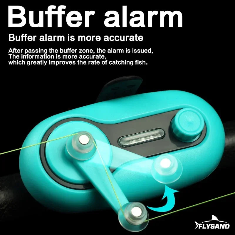 Electronic LED Light Fishing Alarm Sound Alert Bell Night Sea Rod Accessory Bite Indicator Tool