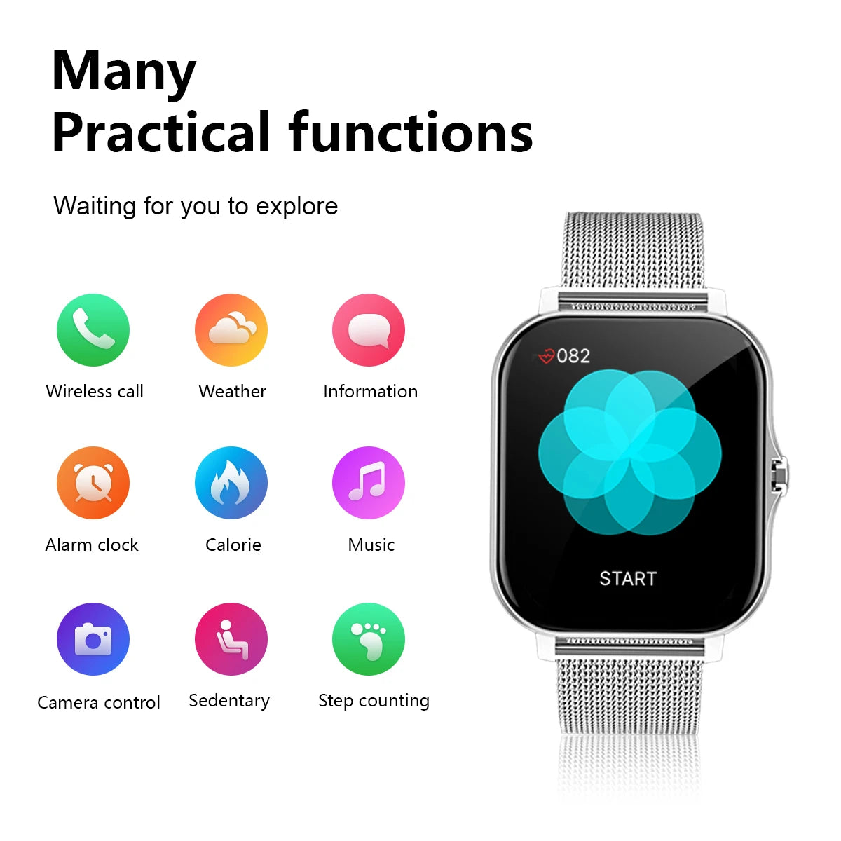 Smart Watch Wireless Calling/Dial Sport Mode Fitness Tracker