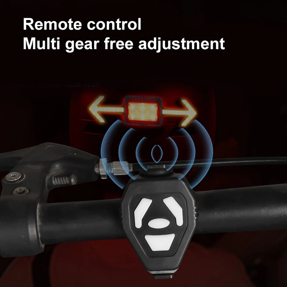LED Bike Turn Signal Light Wireless Remote Control Rechargeable Bicycle Taillight 6 Modes for Motorcycle Bicycle Helmet
