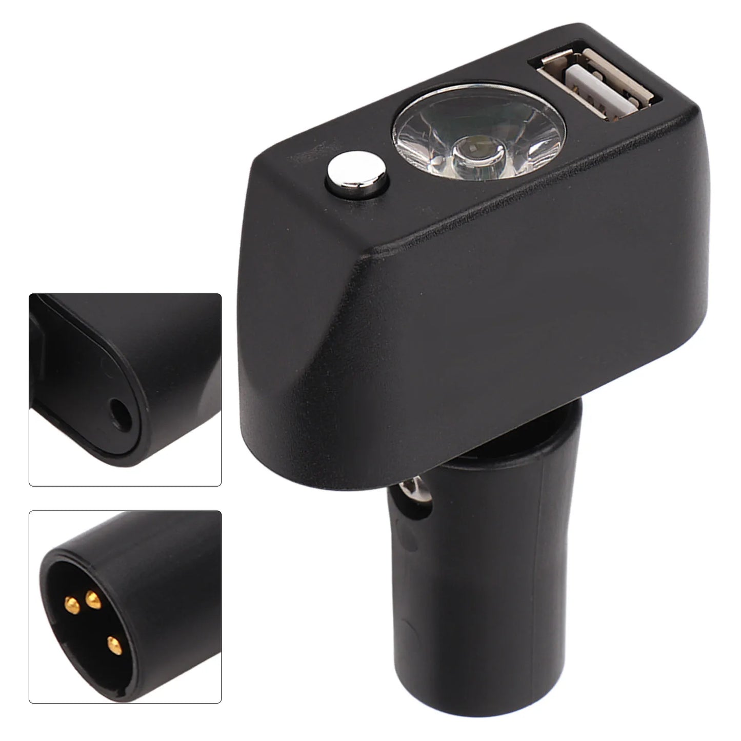 Wheelchair Lighting Controller Electric Wheelchair Light Hands Button 3 Pin XLR Adjustable Angle for Night