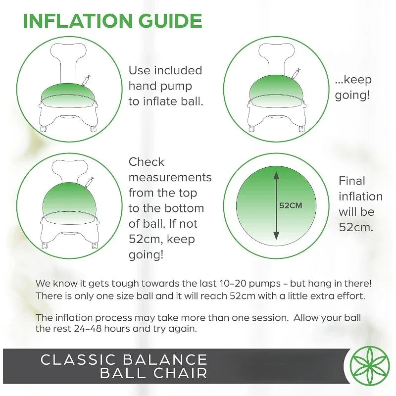 Classic Balance Ball Chair Exercise Stability Yoga Ball