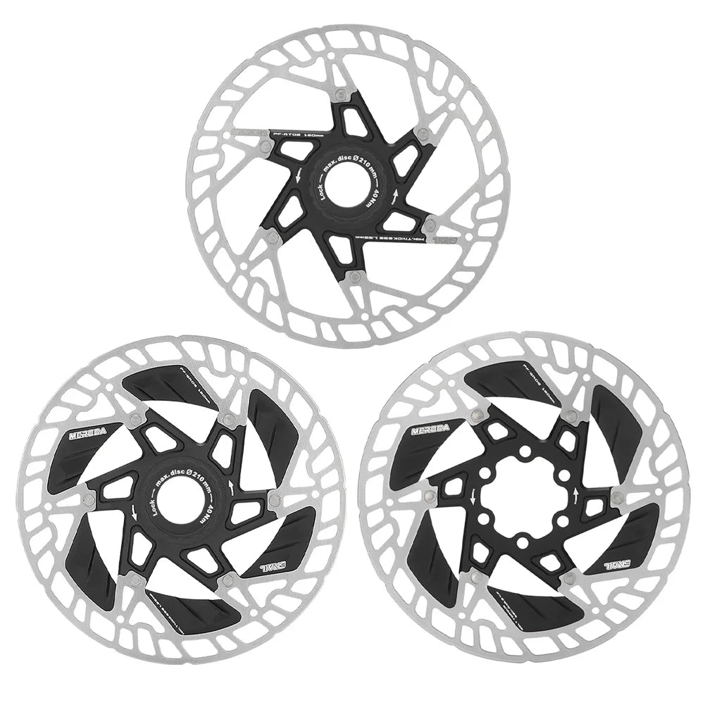 Bicycle Center Lock Disc Rotor Bike Brake Rotor Strong Heat Dissipation Floating Rotor 160mm MTB Road Accessories