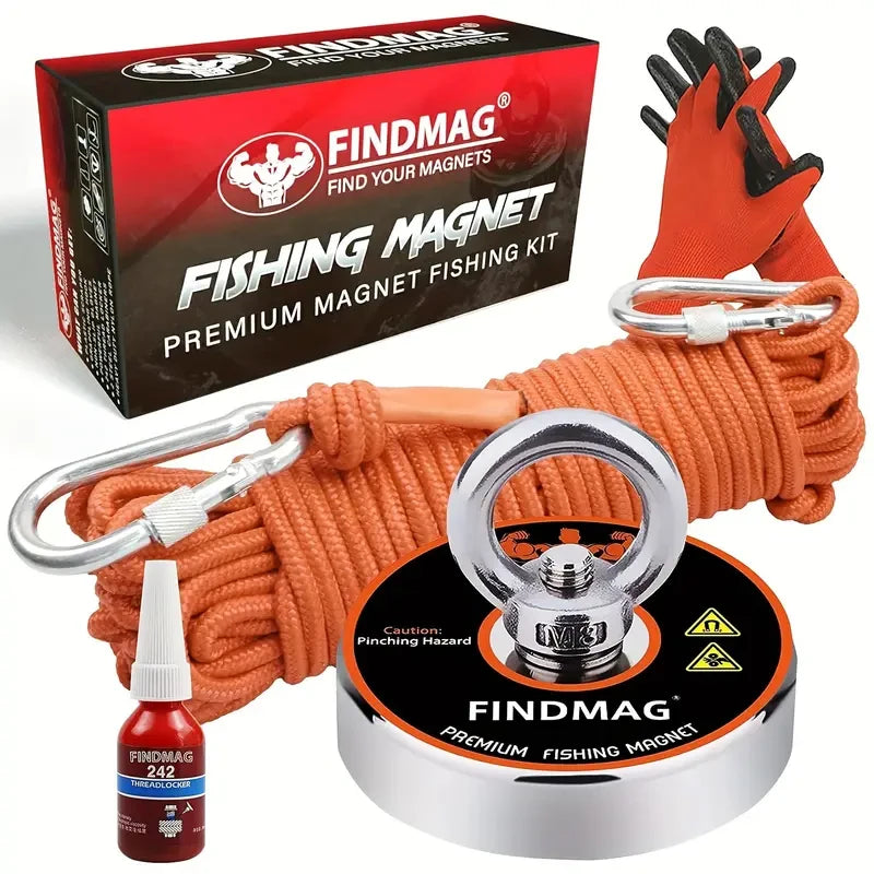 Neodymium Fishing Magnets Kit for River Magnet Fishing