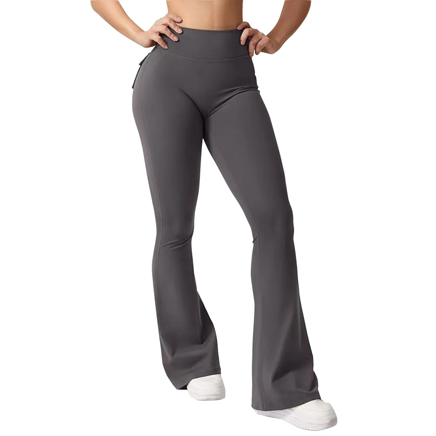 Women High Waist Yoga Leggings with Pockets Tummy Control Workout Running Pants Stretchy Booty Leggings