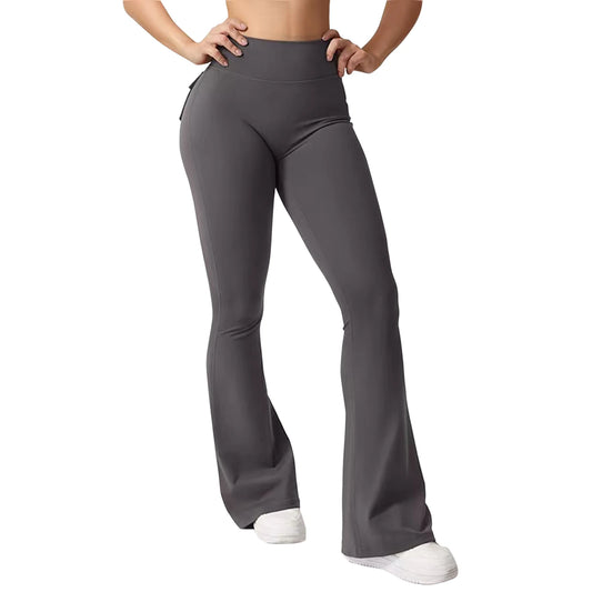 Women High Waist Yoga Leggings with Pockets Tummy Control Workout Running Pants Stretchy Booty Leggings