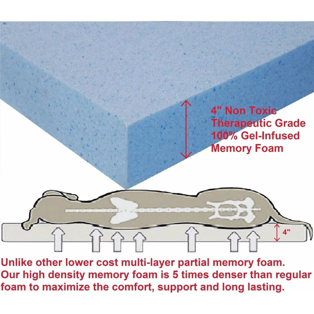 Waterproof Orthopedic Cool Memory Foam Dog Bed for Large Dogs