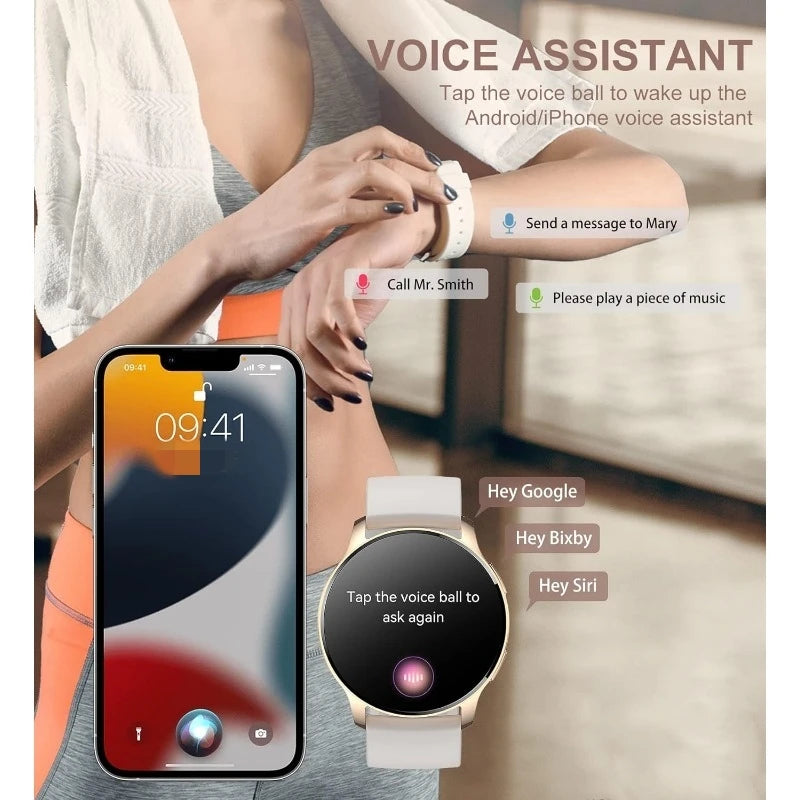 Smart Watch for Women Answer Make Call Fitness Tracker Waterproof