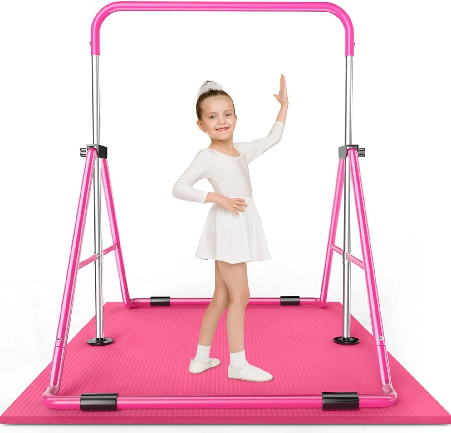 Expandable Gymnastics Bar for Kids - Height Adjustable Bar
