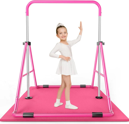 Expandable Gymnastics Bar for Kids - Height Adjustable Bar