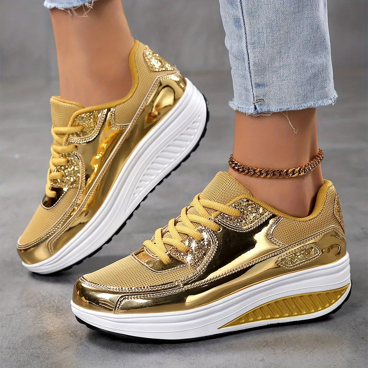 Womens Sports Shoes Outdoor Elastic Jogging Walking Lightweight Casual Running Shoes