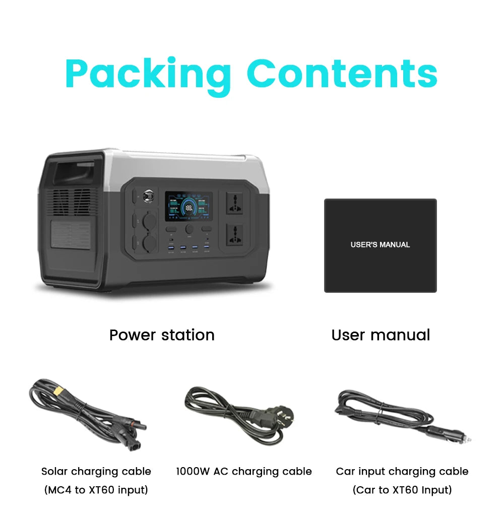 CTOLITY 192Wh 1024Wh Portable Power Station UPS Solar Generator 345Wh Lifepo4 Battery Energy Storage Supply Camping RV Outdoor