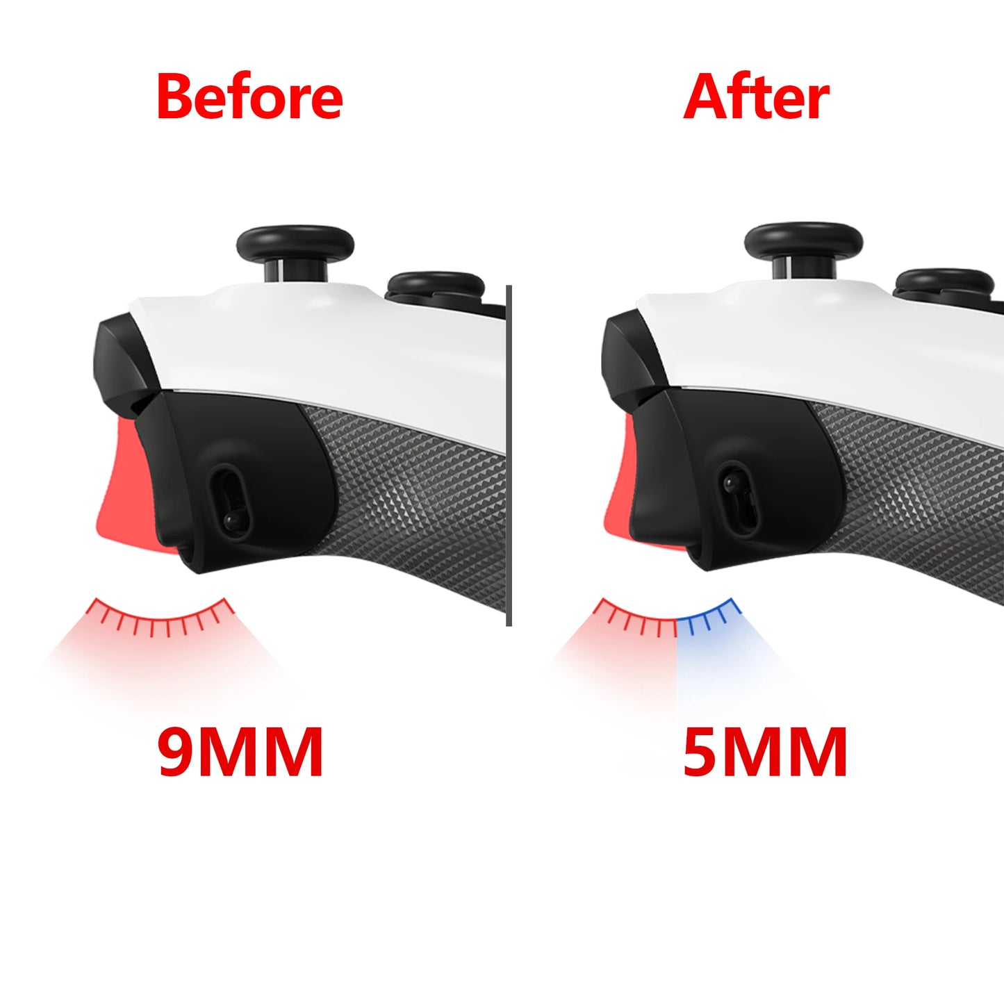 eXtremeRate FLEXOR Rubberized Side Rails Grips Trigger Stop Kit
