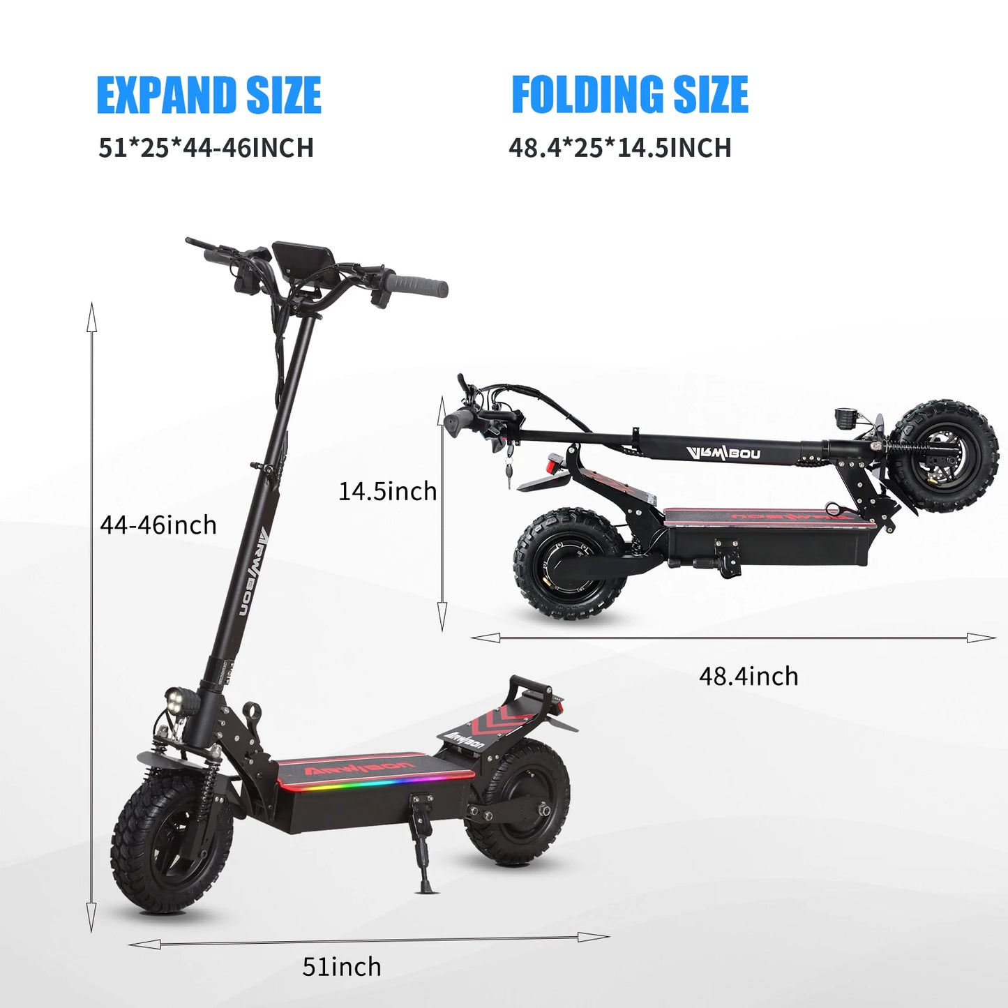 Arwibon Q30 Adult Electric Scooter 2500W Motor 30MPH