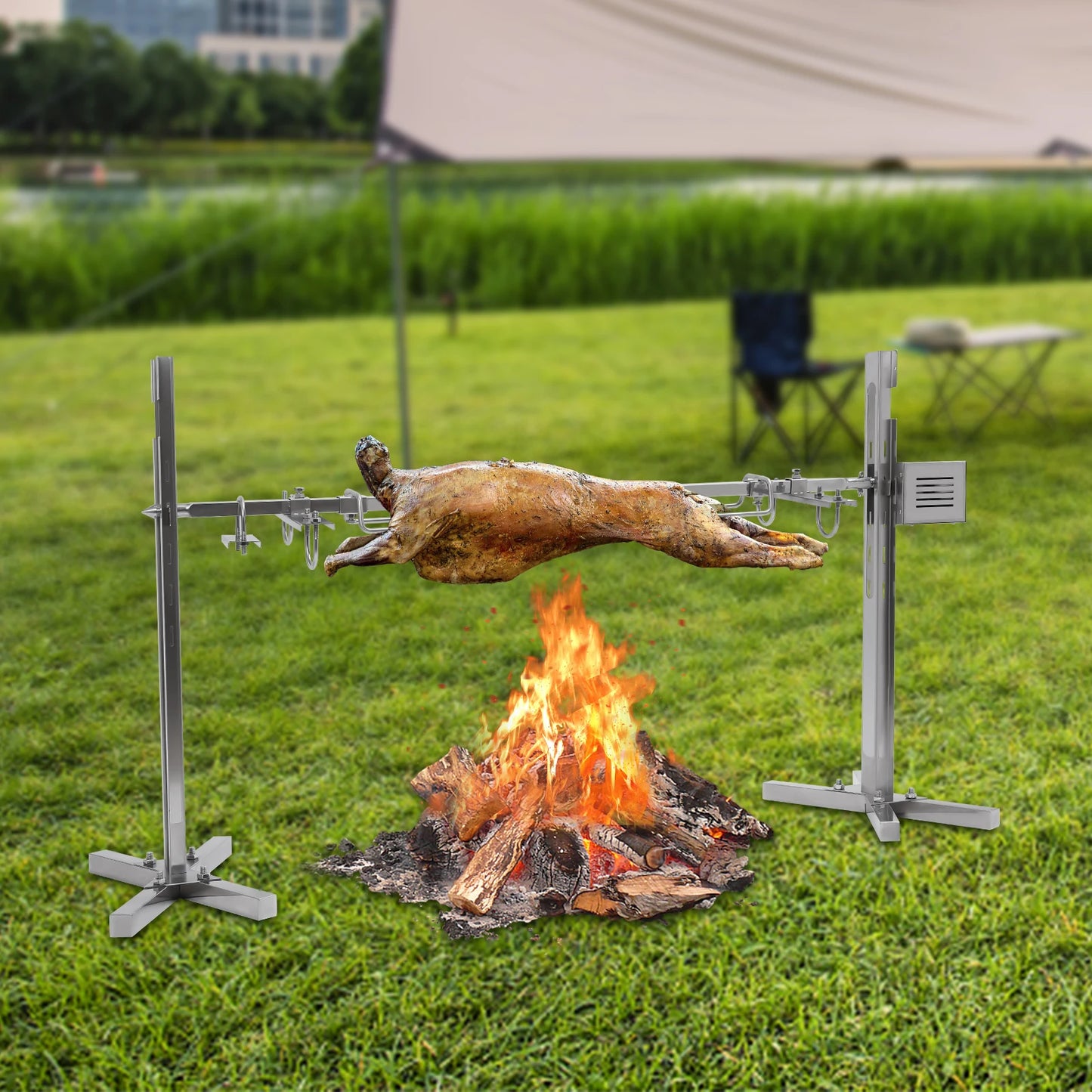 Electric BBQ Rack Rotisserie Grill 40KG Load-bearing 20W 25W