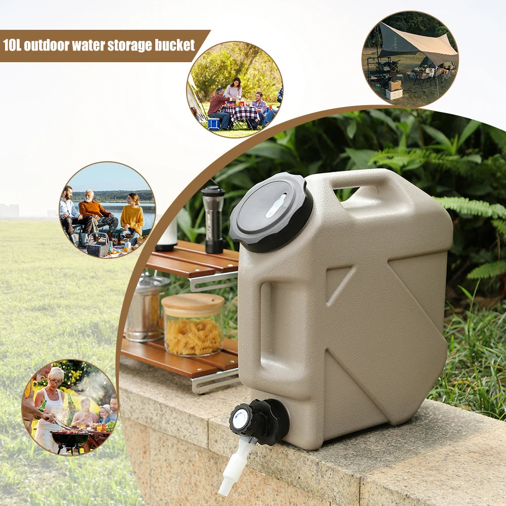 Outdoor Water Bin 10L Camping Bucket Portable Large Capacity