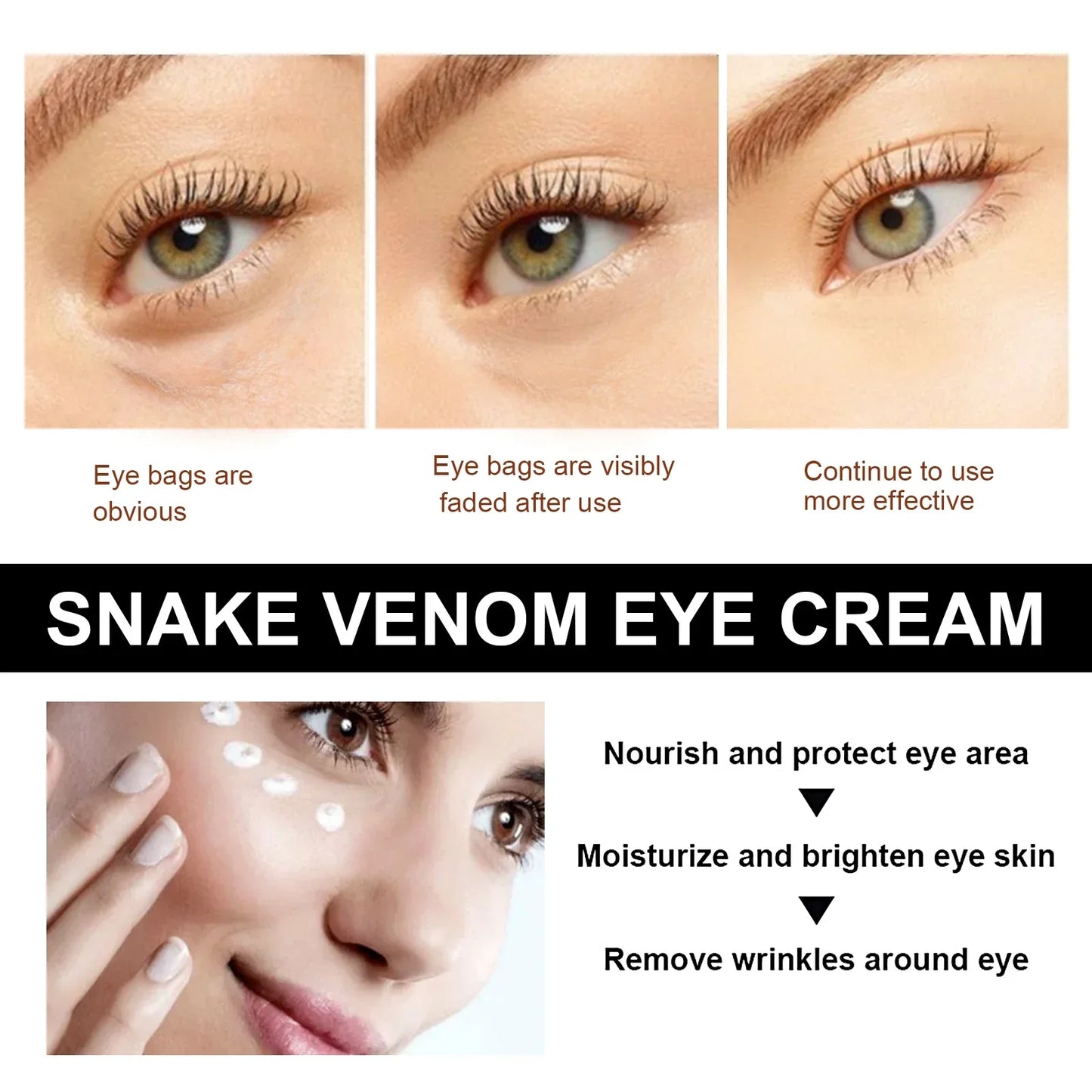 Snake Venom Eye Cream Reduces Fine Lines and Dark Circles