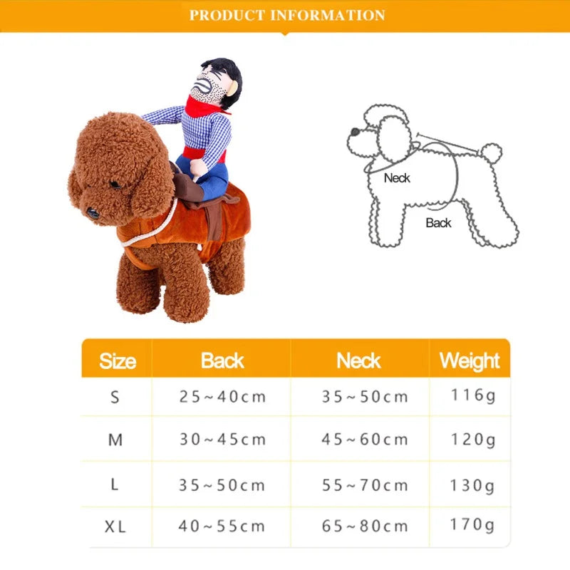 Halloween Dog Clothes Cowboy Knight Funny Change Into Suit