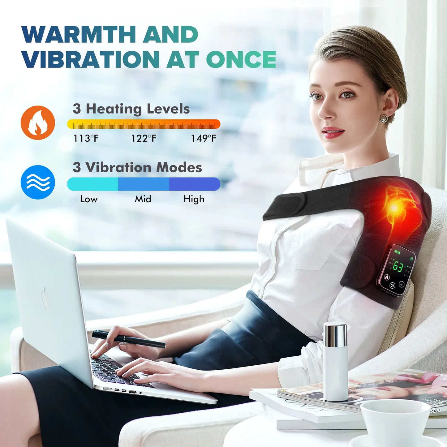 Knee Heating Massager Joint Physiotherapy Hot Compress Vibration