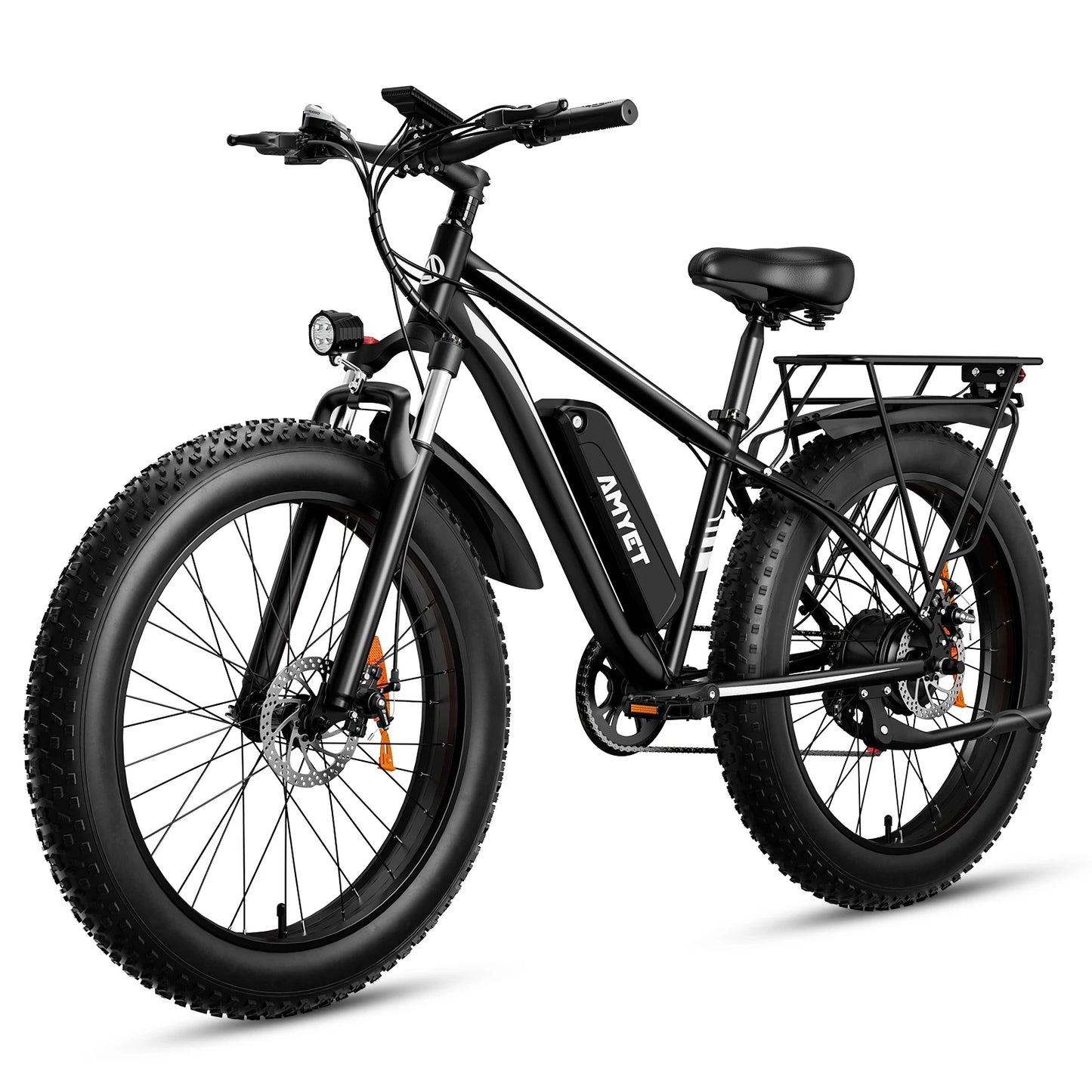 AMYET Electric Bike EB26 Adults 1500W 48V 15AH 26 Fat Tire Mountain Bike