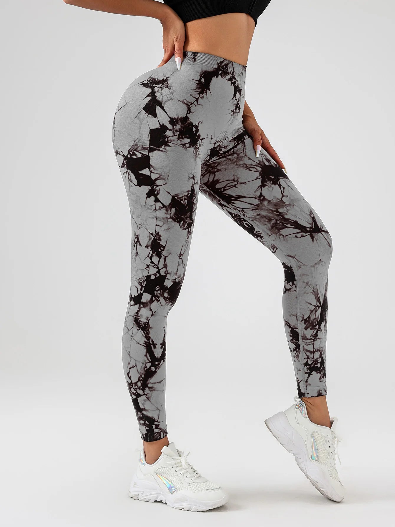 US Local Women's Spandex Tie Dye Scrunch Butt Lifting Leggings