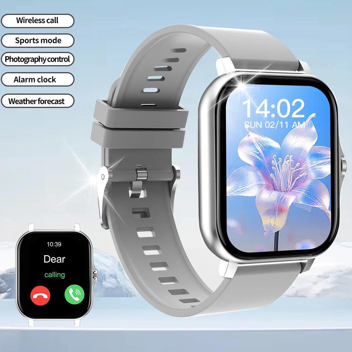 Smart Watch Bluetooth Call Smartwatch Touch Dial Fitness Tracker