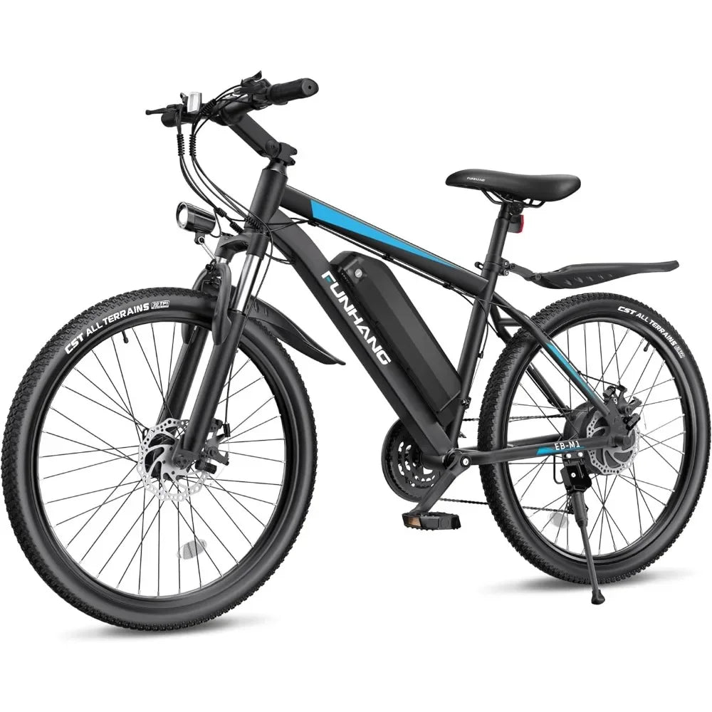 26 Inch 1000W Peak Ebike for Adults Up to 50 Miles 21.7MPH Electric Mountain Bike