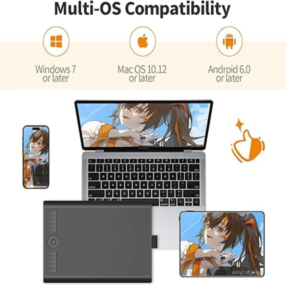 GAOMON M10K Graphic Tablet for Drawing Art Digital Architecture Engineering Student with 8192 Levels Passive Stylus
