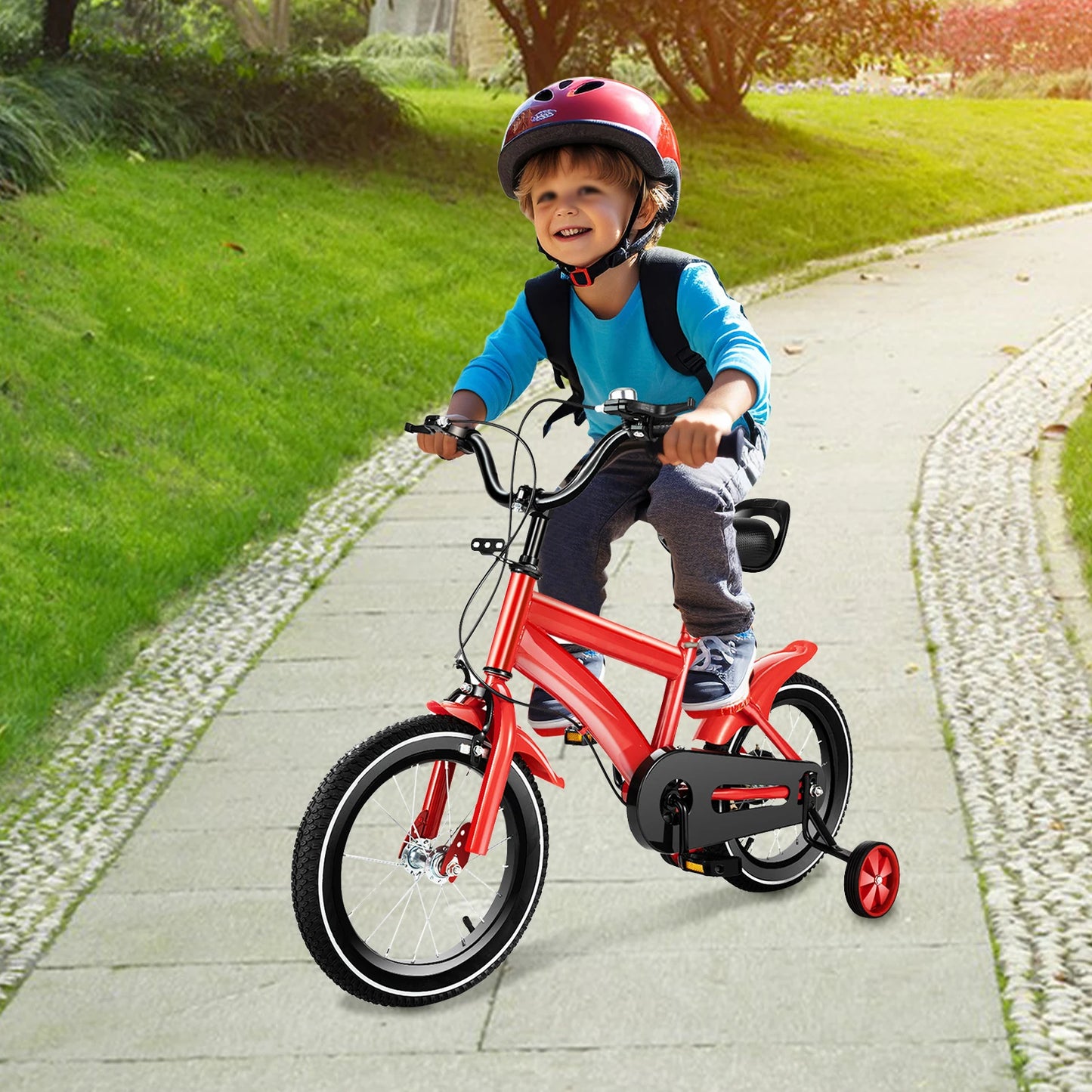 14-Inch Children's Bike Adjustable Boys Girls Kid's Bikes