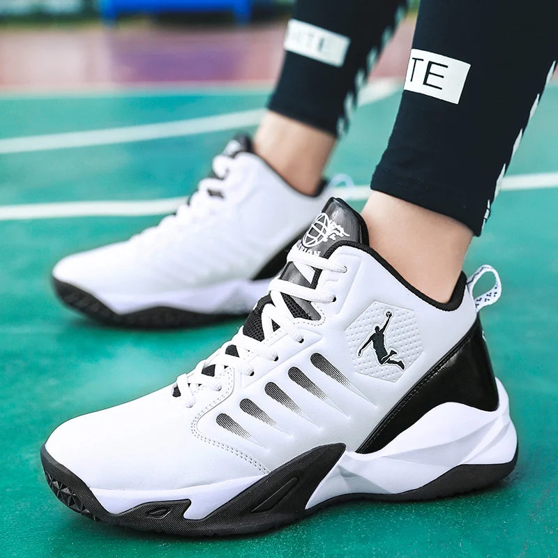 Men's Basketball Shoes Lightweight Breathable Sneakers Anti Slip Sports Shoes for Running and Walking