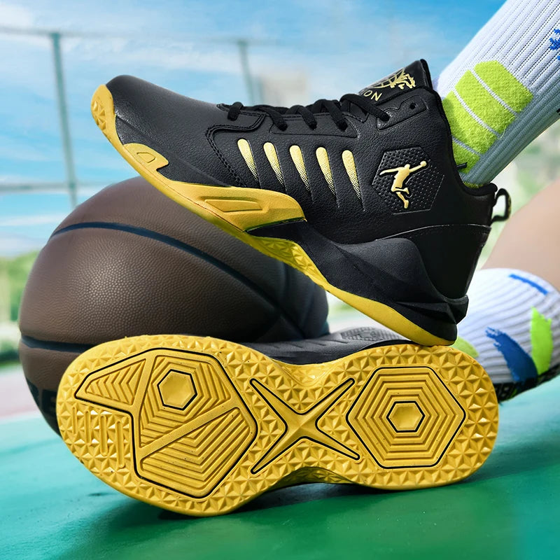 Men's Basketball Shoes Lightweight Breathable Sneakers Anti Slip Sports Shoes for Running and Walking