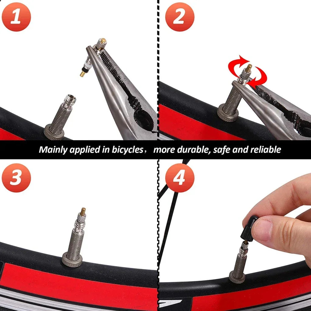 Bicycle Removable Presta Valve Core Bike Replacement Brass Tubeless Core Remover Tool for Tubeless for Road MTB Bike Tubless