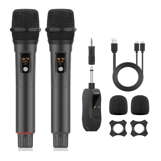 Wireless Microphones Rechargeable Aveek Karaoke Handheld Microphone