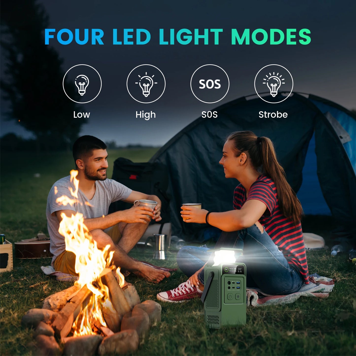 CTOLITY 192Wh 1024Wh Portable Power Station UPS Solar Generator 345Wh Lifepo4 Battery Energy Storage Supply Camping RV Outdoor