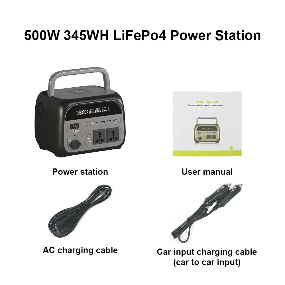 CTOLITY 192Wh 1024Wh Portable Power Station UPS Solar Generator 345Wh Lifepo4 Battery Energy Storage Supply Camping RV Outdoor