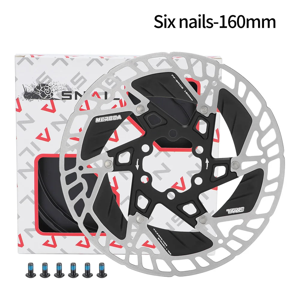 Bicycle Center Lock Disc Rotor Bike Brake Rotor Strong Heat Dissipation Floating Rotor 160mm MTB Road Accessories
