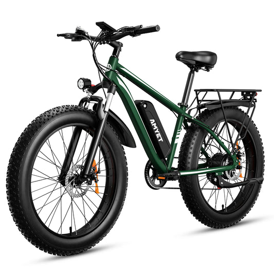 AMYET Electric Bike EB26 Adults 1500W 48V 15AH 26 Fat Tire Mountain Bike
