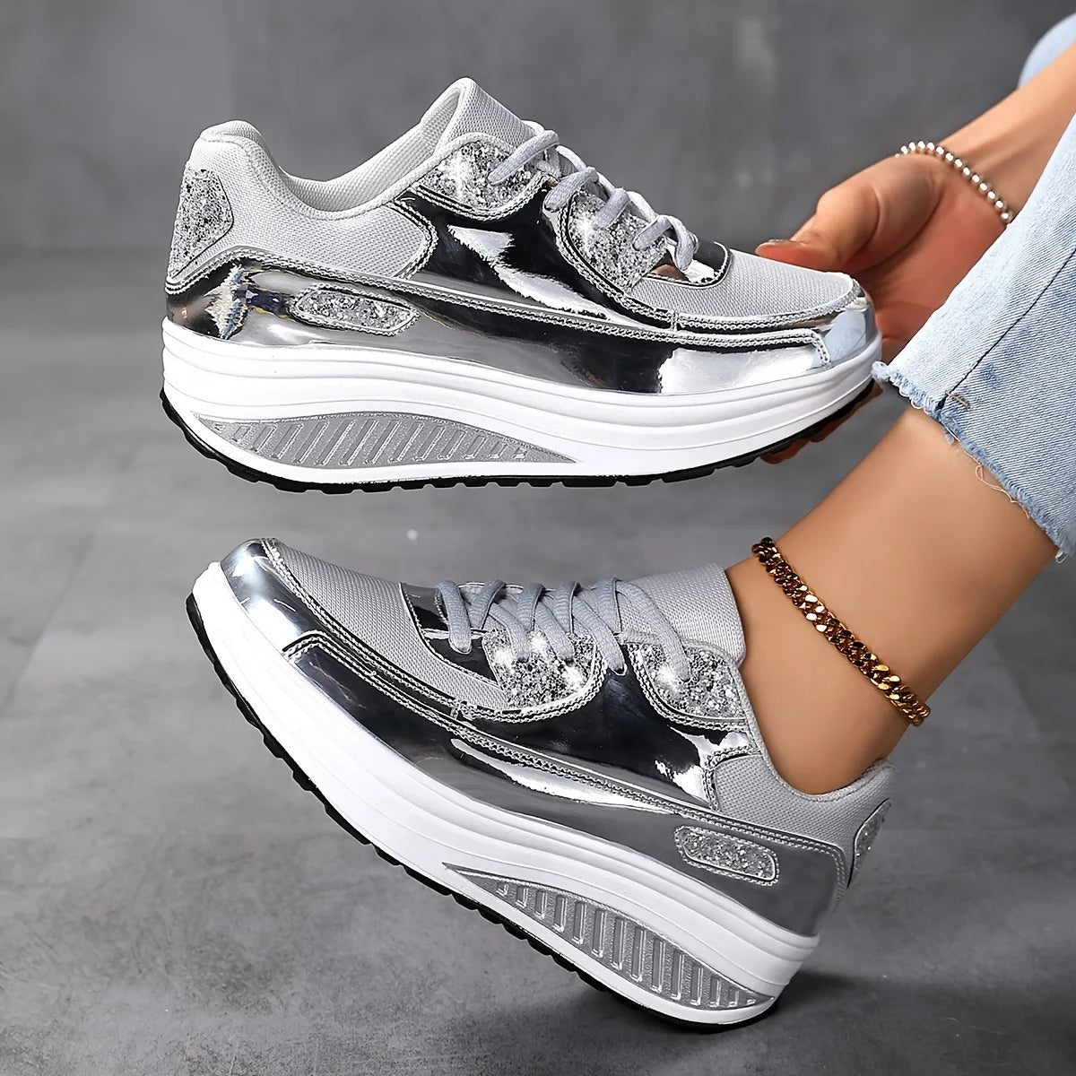 Womens Sports Shoes Outdoor Elastic Jogging Walking Lightweight Casual Running Shoes