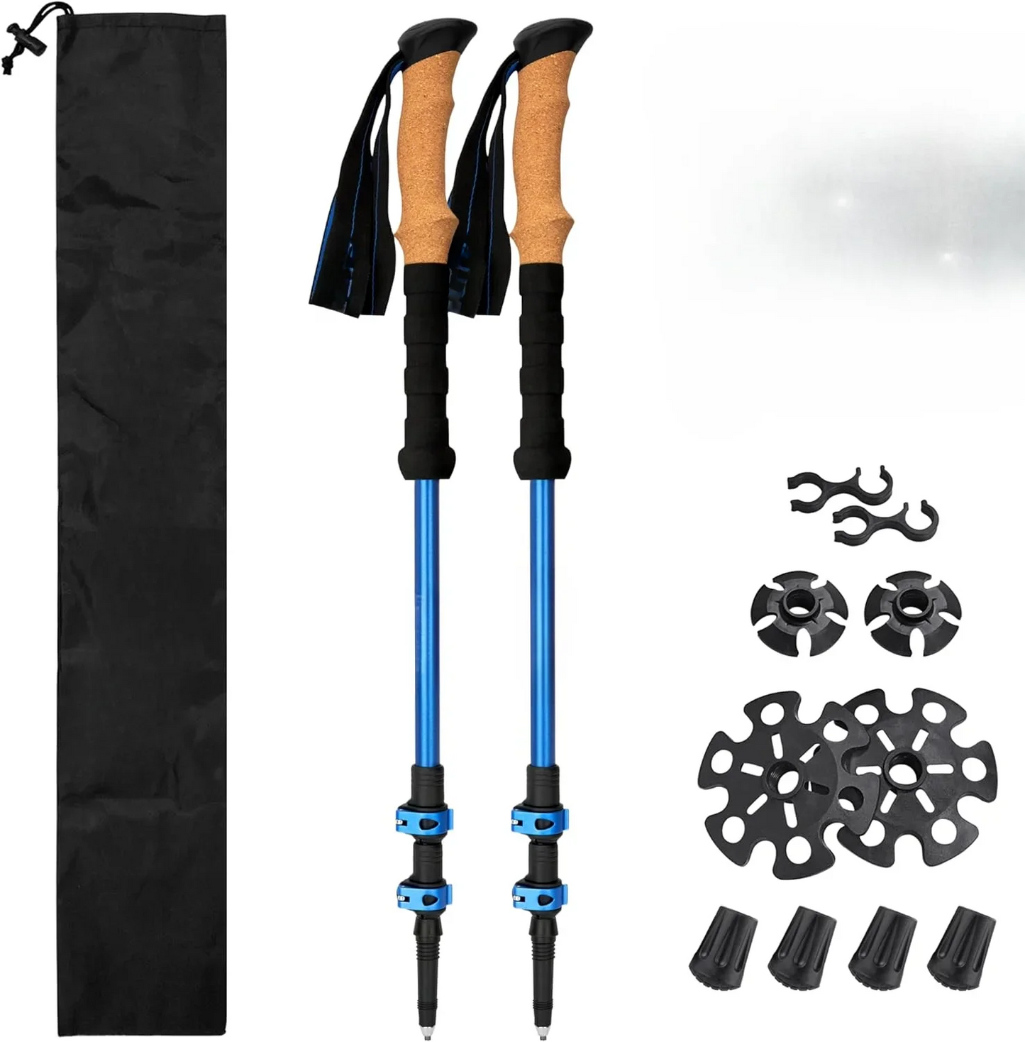 Trekking Poles for Hiking and Walking - Lightweight 7075 Aluminum
