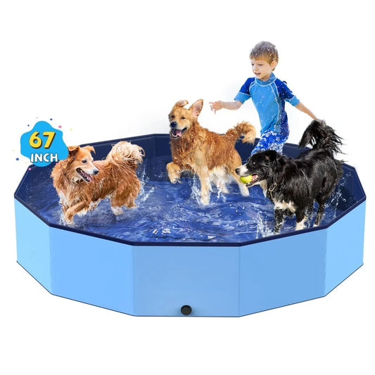 Extra Large Foldable Pool for Dogs Cats Kids Bathing Tub