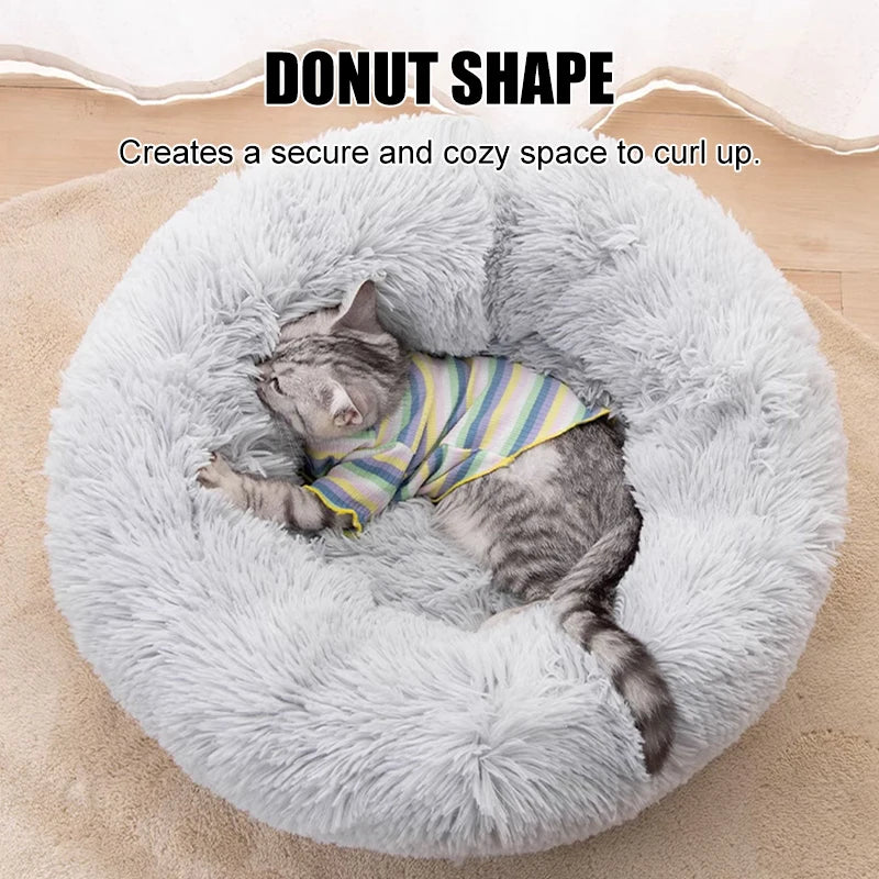 40-100cm Fluffy Pets Dogs Beds Large Round Dog Bed